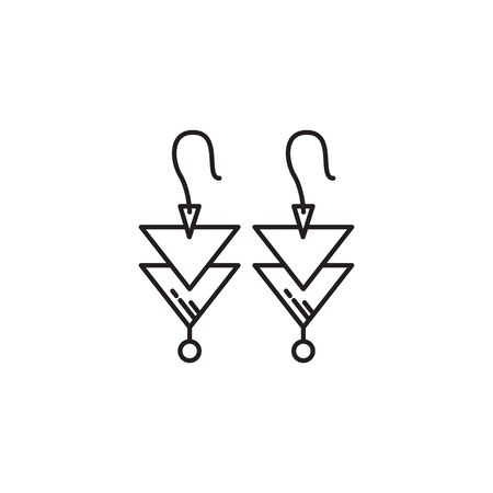 clothes hooks hanging line iconsのイラスト素材