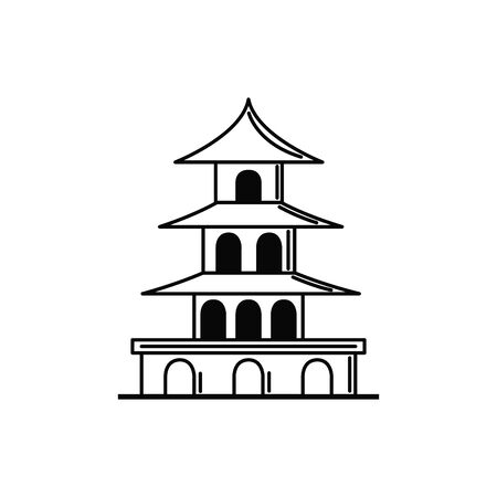 japanesse building vacation travel iconのイラスト素材