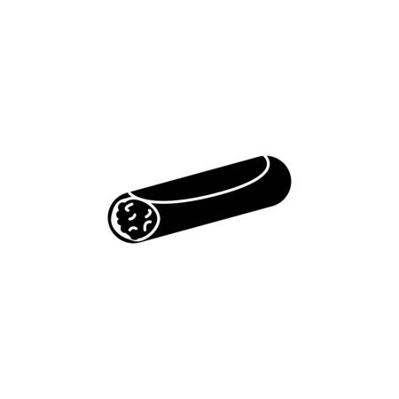 burrito fast food line style icon vector illustration designのイラスト素材