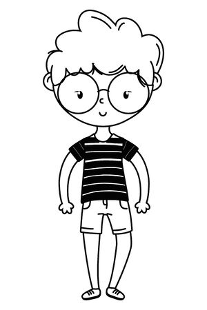 Teenager boy design, person portrait young youth student and teen theme Vector illustrationのイラスト素材