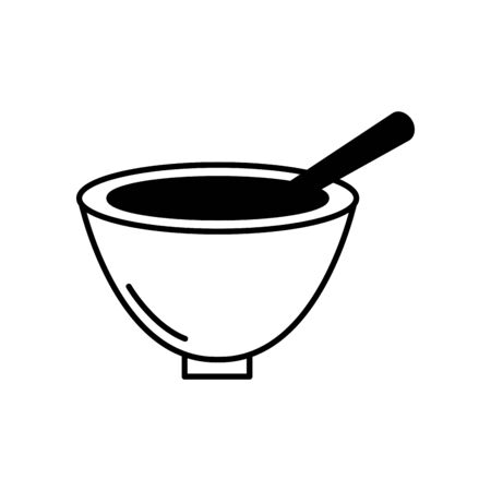 black and white tool bbq mortar illustationのイラスト素材