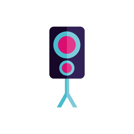 Isolated music speaker icon flat vector designのイラスト素材
