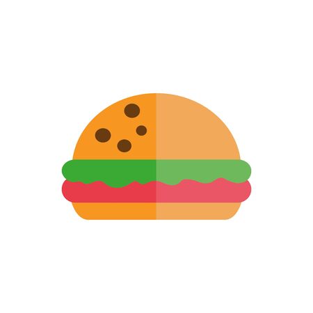 Hamburger icon design, Eat food restaurant menu dinner lunch cooking and meal theme Vector illustrationのイラスト素材