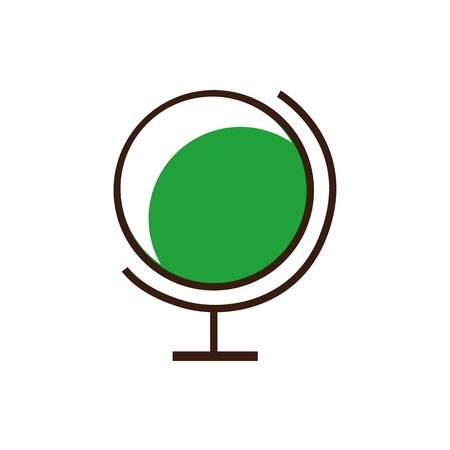 Isolated planet sphere line and fill vector designのイラスト素材