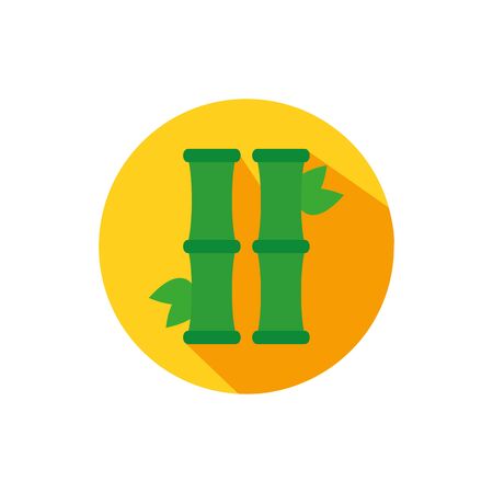 Isolated plant with leaves block vector designのイラスト素材