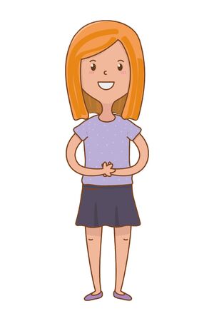 childhood happy child girl cartoon vector illustration graphic designのイラスト素材