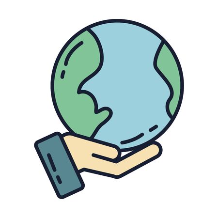 Isolated world sphere fill vector designのイラスト素材