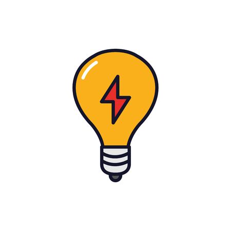 Isolated light bulb icon fill vector designのイラスト素材