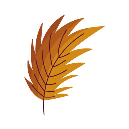 natural leaf foliage autumn on white background vector illustrationのイラスト素材