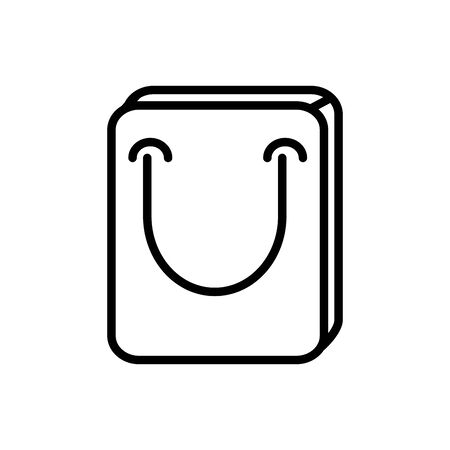 shopping bag commercial delivery icon vector illustration thick lineのイラスト素材