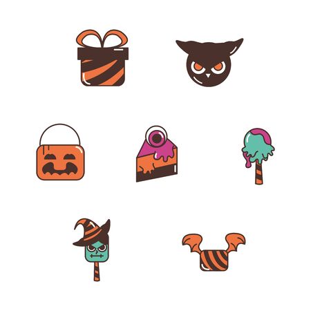 trick or treat - happy halloweenのイラスト素材