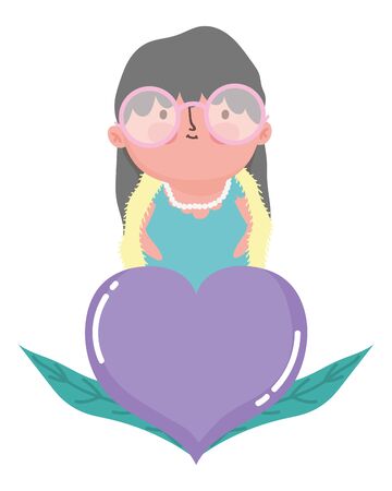 Grandmother cartoon vector design vector illustrationのイラスト素材