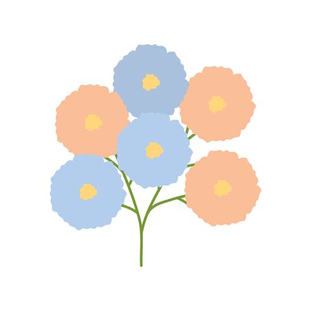 flowers garden plant decorative iconのイラスト素材