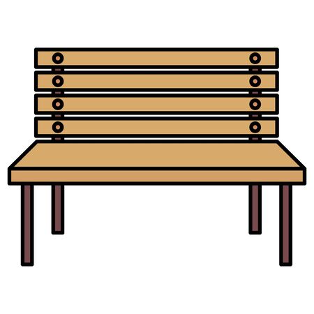 park wooden chair isolated iconのイラスト素材