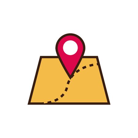 Gps mark design, travel navigation route road and location theme Vector illustrationのイラスト素材