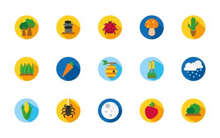 four season weather related block icons set vector illustrationのイラスト素材
