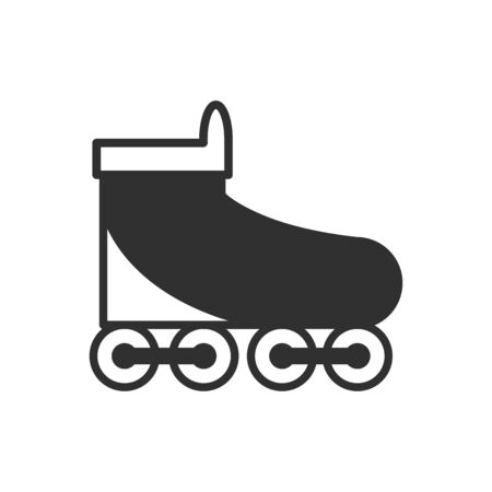 Roller skate shoe sport flat vector designのイラスト素材