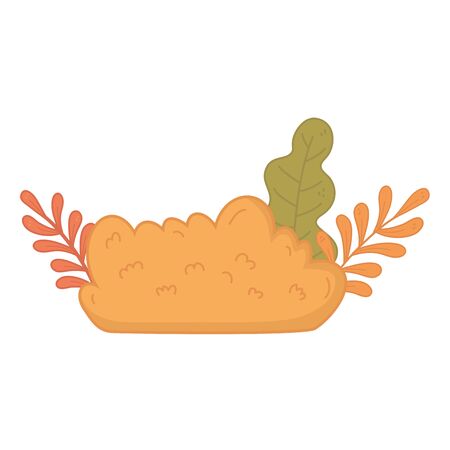 autumn bush leaves branch foliageのイラスト素材