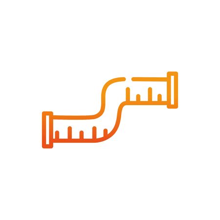 tape measuring sport gym fitness gradient lineのイラスト素材