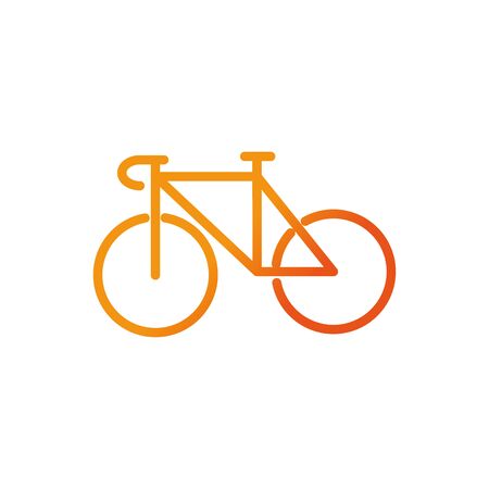 bicycle sport gym fitness gradient lineのイラスト素材