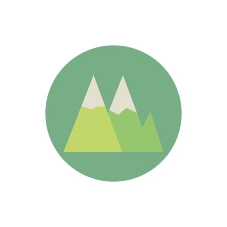 mountains green energy block icon vector illustrationのイラスト素材