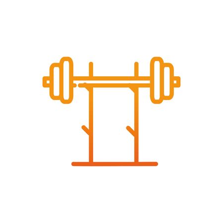 dumbbell equipment fitness gradient line vector illustrationのイラスト素材