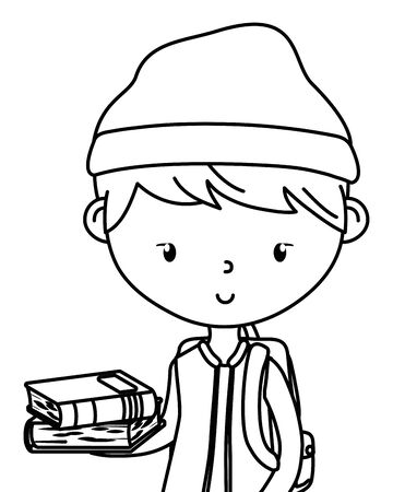 Teenager boy cartoon design vector illustratorのイラスト素材