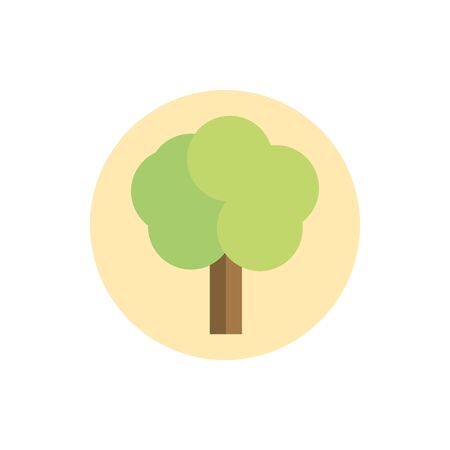tree forest environment green energy block iconのイラスト素材