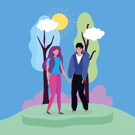 happy friendship day flat designのイラスト素材