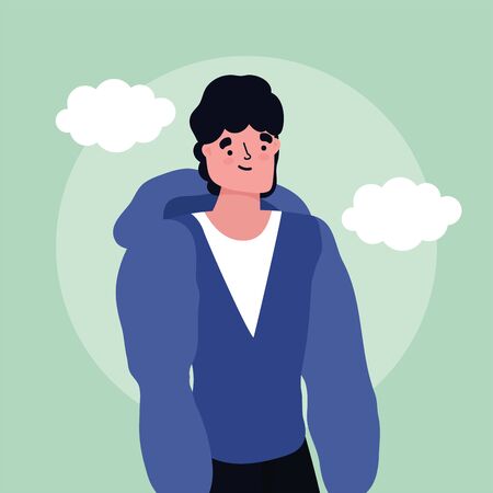 happy friendship day flat designのイラスト素材