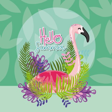 Hello summer cartoonsのイラスト素材