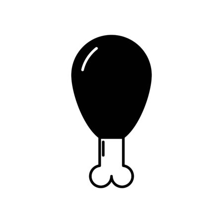 black and white food bbq designのイラスト素材