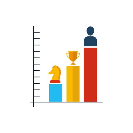 infographic bars icon design, business management workforce financial corporate investment and occupation theme Vector illustrationのイラスト素材