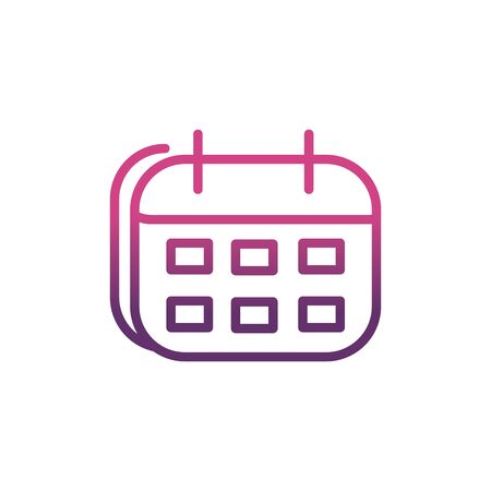 Calendar network social media icon lineのイラスト素材