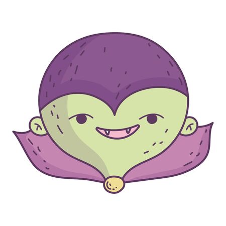 happy halloween celebration boy monster green face costumeのイラスト素材