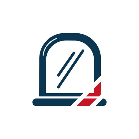 barber shop accessory icon designのイラスト素材