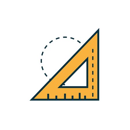 triangle ruler work tools engineering iconの写真素材