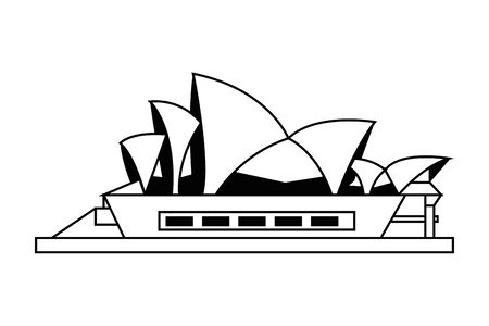 Opera house in Sidney design, Travel trip vacation tourism and journey theme Vector illustrationのイラスト素材