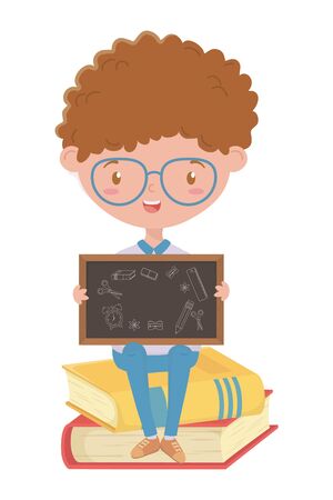 Boy kid of school designのイラスト素材