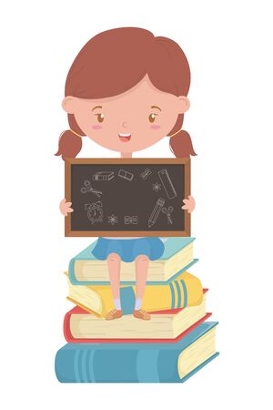 Girl kid of school designのイラスト素材