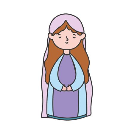 holy mary nativity, merry christmas vector illustrationのイラスト素材