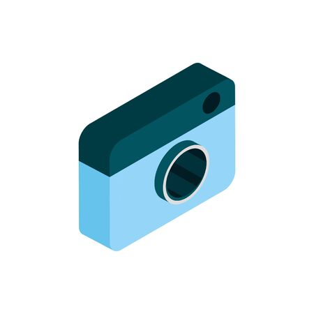 photo camera social media isometric icon vector illustrationのイラスト素材