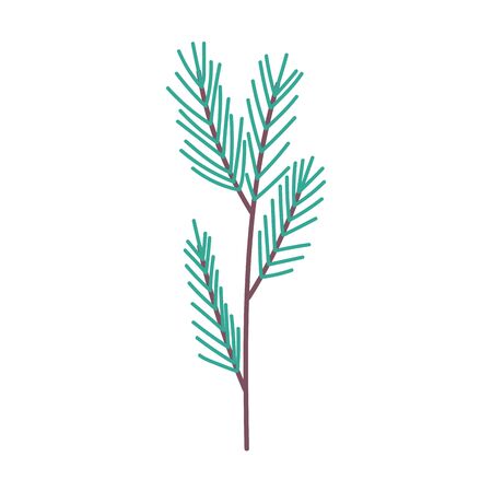 branch pine leaves foliage nature iconのイラスト素材