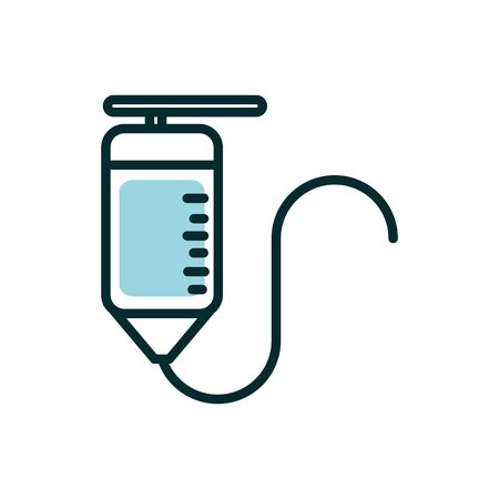 iv bag medicine equipment medical icon line fillのイラスト素材