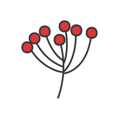 decorative nature foliage leaves branch iconのイラスト素材