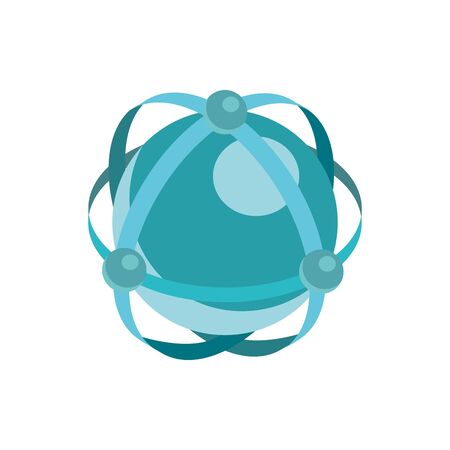 world social media isometric iconのイラスト素材