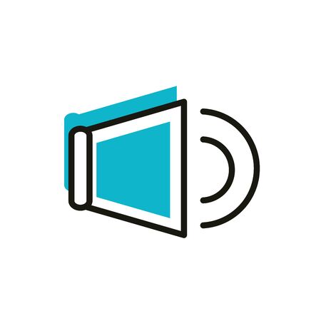 volume sound social media icon line and fillのイラスト素材