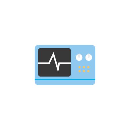 Isolated medical pulse machine icon flat designのイラスト素材