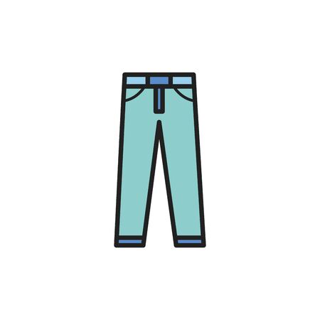 Isolated jeans icon fill designのイラスト素材