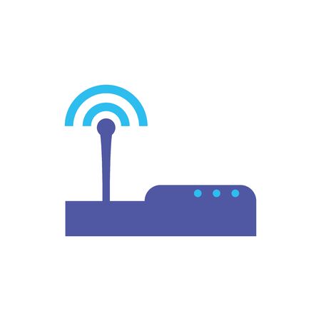 Digital wifi icon flat designのイラスト素材
